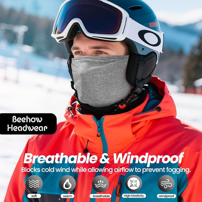 Beehow Store Neck Gaiter Windproof Winter Ski Mask Face Scarf for Men Women Fleece Lining for Skiing Hiking Running Motorcycling - Image 3
